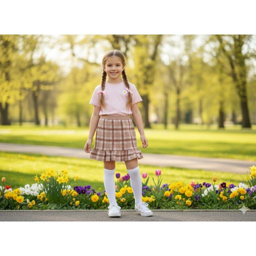 Kislány kockás szoknya