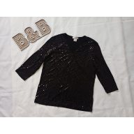 Fekete flitteres felső